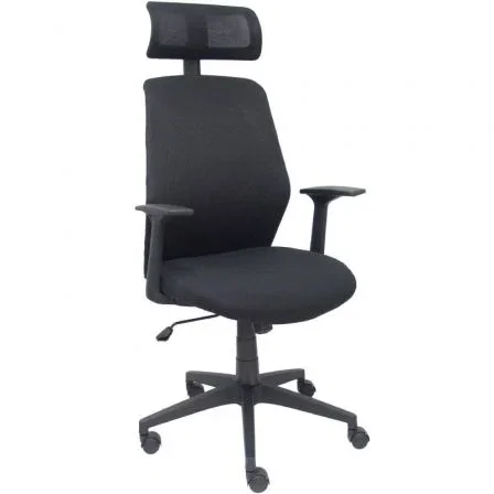 Piqueras y Crespo Silla Parolis con Cabecero y Mecanismo Basculante Negro Piqueras y Crespo Silla Parolis con Cabecero y Mecanismo Basculante Negro
